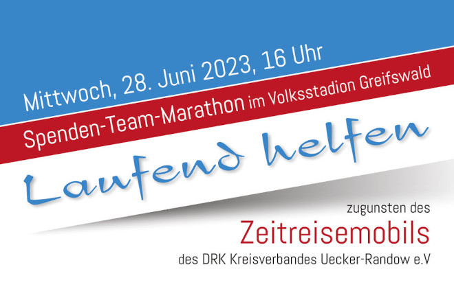 Laufend helfen: Spenden-Team-Marathon für das Zeitreisemobil!